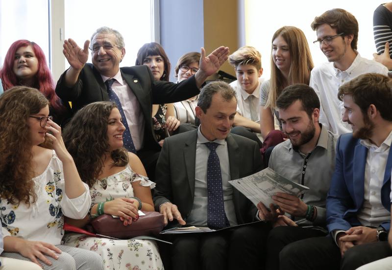 El nuevo ministro de Ciencia, Innovación y Universidades, Pedro Duque, visita la Universidad de Málaga y considera una prioridad la transferencia tecnológica, más ayudas y menos limitaciones a la investigación.