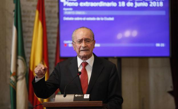 De la Torre, en el debate del estado de la ciudad cuando planteó que Limasa fuera municipal. 