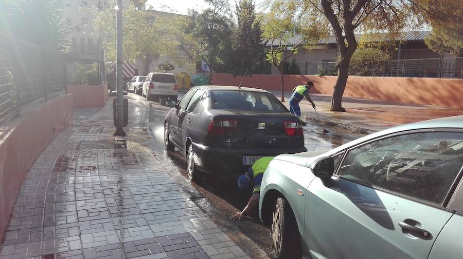 Baldeo en calle Esquilo (El Cónsul).