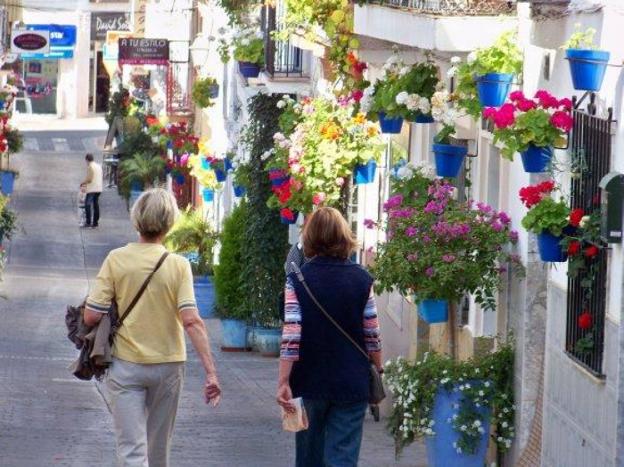 Ciudadanos andando por una calle de Estepona. :: josele-lanza