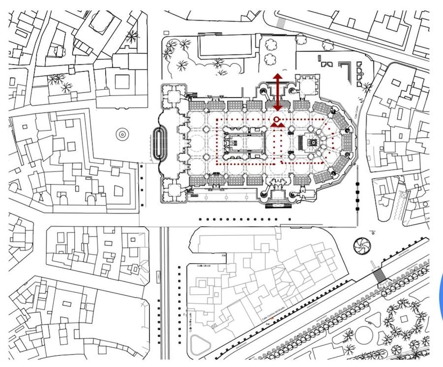 Recreaciones de distintos puntos del proyecto del nuevo recorrido oficial presentado por la Agrupación de Cofradías de Málaga