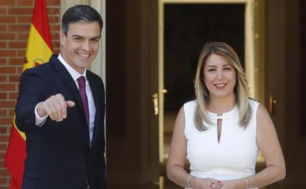 El presidente del Gobierno, Pedro Sánchez y la presidenta de la Junta de Andalucía, Susana Díaz.