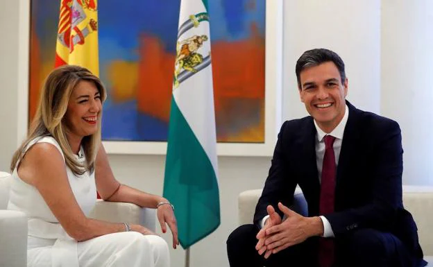 Susana Díaz arranca a Pedro Sánchez un plan de empleo para Andalucía supeditado al Presupuesto de 2019