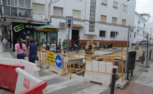 Trabajos de la depuradora en Nerja el pasado mes de junio. 