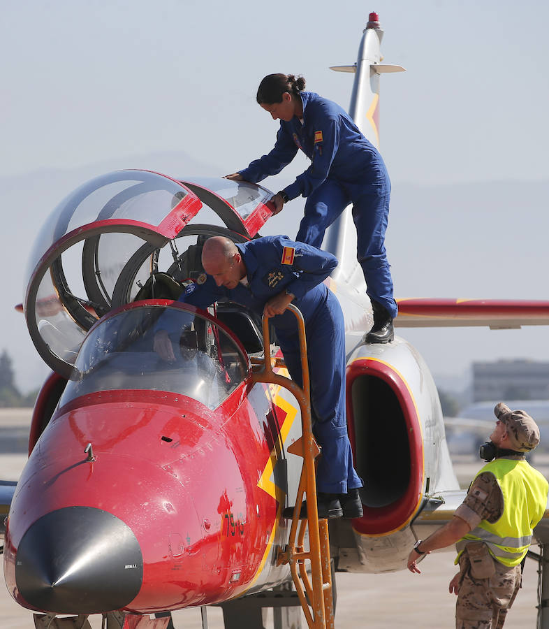 Llegada de las aeronaves para el Torre del Mar Airshow 2018 a la Base Aérea de Málaga. 