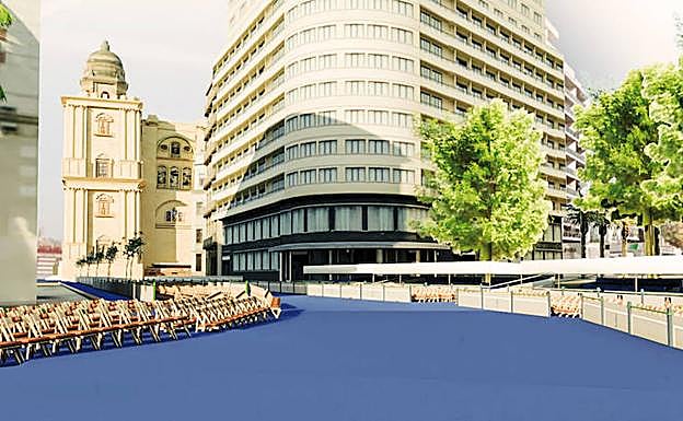 Recreación virtual del trazado del nuevo recorrido oficial desde la plaza de la Marina hacia Molina Lario. 