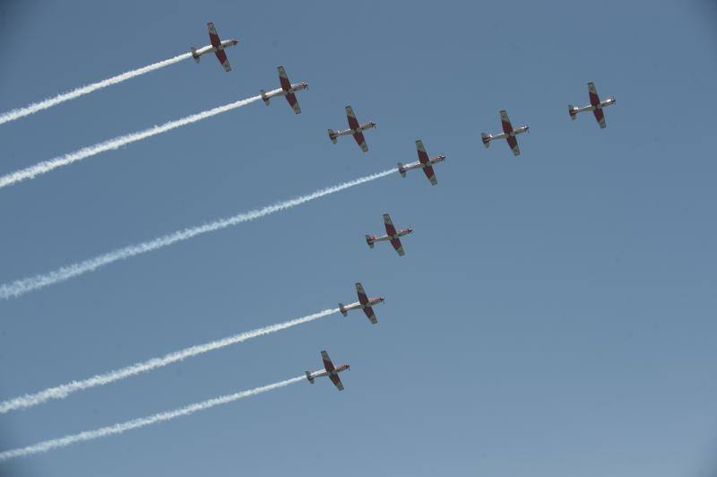 Torre del Mar acoge este festival aéreo internacional con 40 aeronaves de cuatro países diferentes 