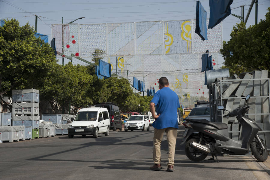 Cuenta atrás para la Feria de Málaga 2018 y en el Real del Cortijo de Torres se trabaja para que todo esté a punto.