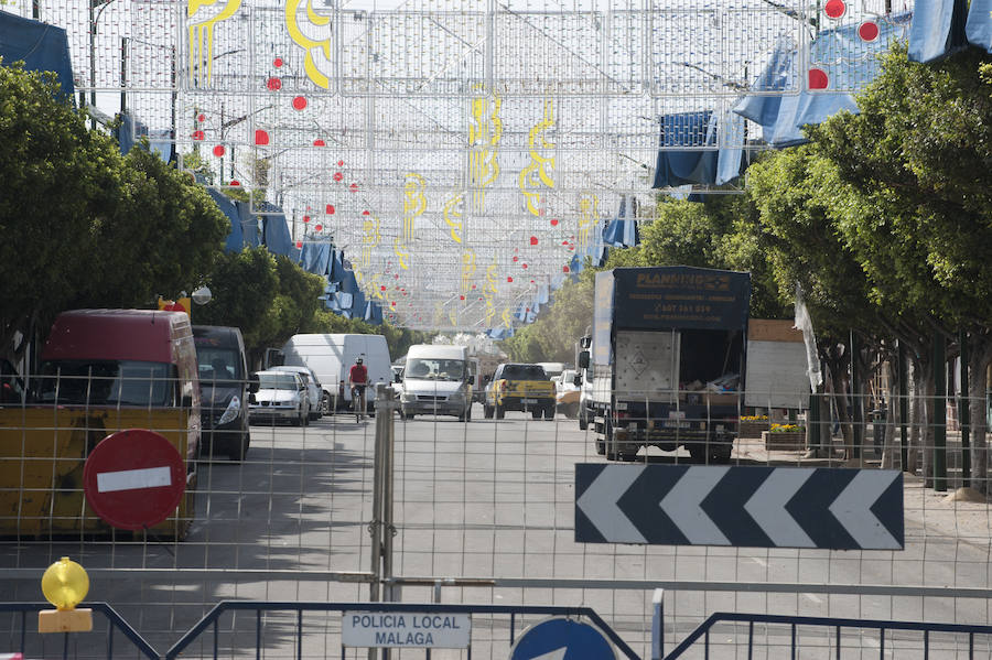 Cuenta atrás para la Feria de Málaga 2018 y en el Real del Cortijo de Torres se trabaja para que todo esté a punto.