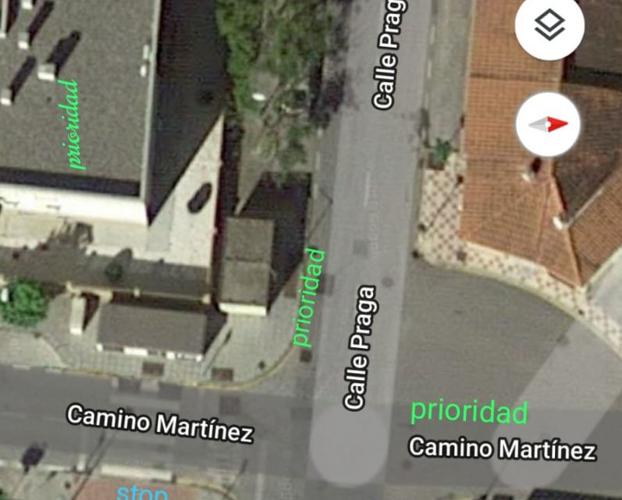 Mapa de las calles en Campanillas.