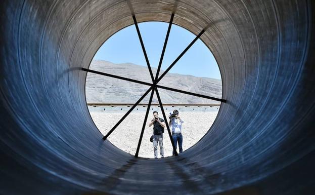 Circuito de pruebas de Hyperloop en el desierto de Nevada.