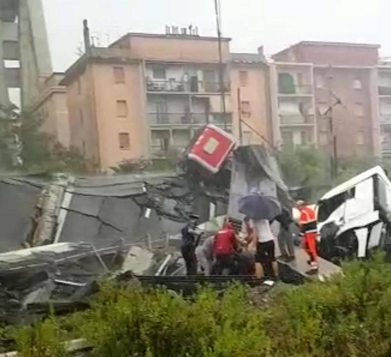 Se trata del puente Morandi, del que se desplomó un tramo de dos carriles de unos cien metros de longitud