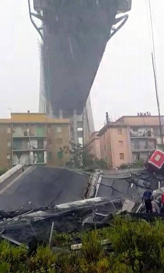 Se trata del puente Morandi, del que se desplomó un tramo de dos carriles de unos cien metros de longitud