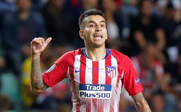 Ángel Correa, durante la final de la Supercopa de Europa. 