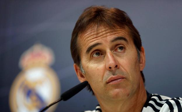 Julen Lopetegui, en rueda de prensa. 