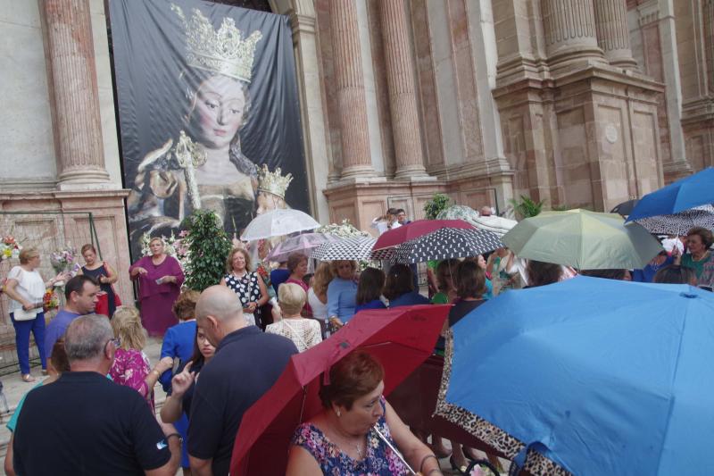 La probabilidad de lluvias en la capital prevista por Aemet ha llevado a la Hermandad de Santa María de la Victoria a suspender la procesión hasta el Santuario 