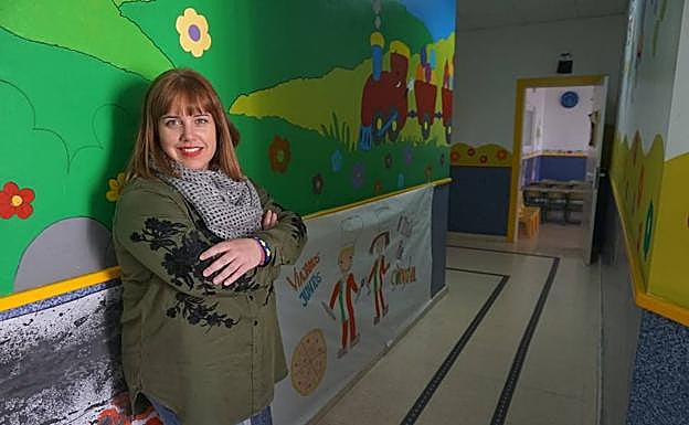 Laura Vela, en el Centro Infantil Sagrada Familia.