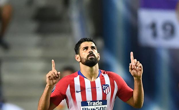 Dieco Costa celebra uno de sus dos goles en la Supercopa de europa. 