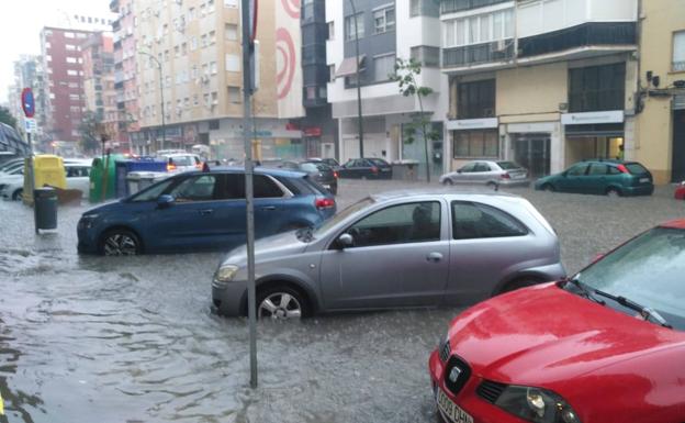 El puente de Cártama, esta mañana.