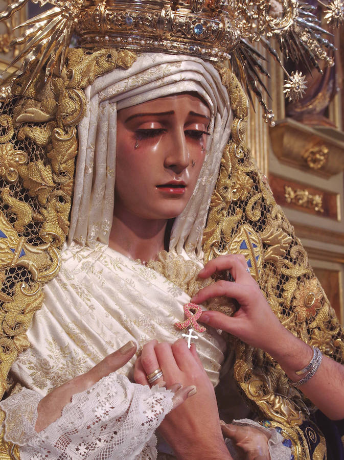 La muestra, organizada por la junta provincial de la Asociación Española contra el Cáncer (AECC), reúne en la calle Larios 45 fotos de Eduardo Nieto de las Vírgenes de Semana Santa y de la Patrona de Málaga. Más información  aquí .