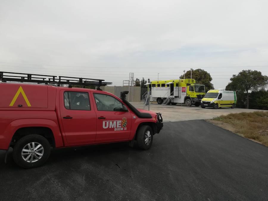 Efectivos del UME desplazados a Antequera.