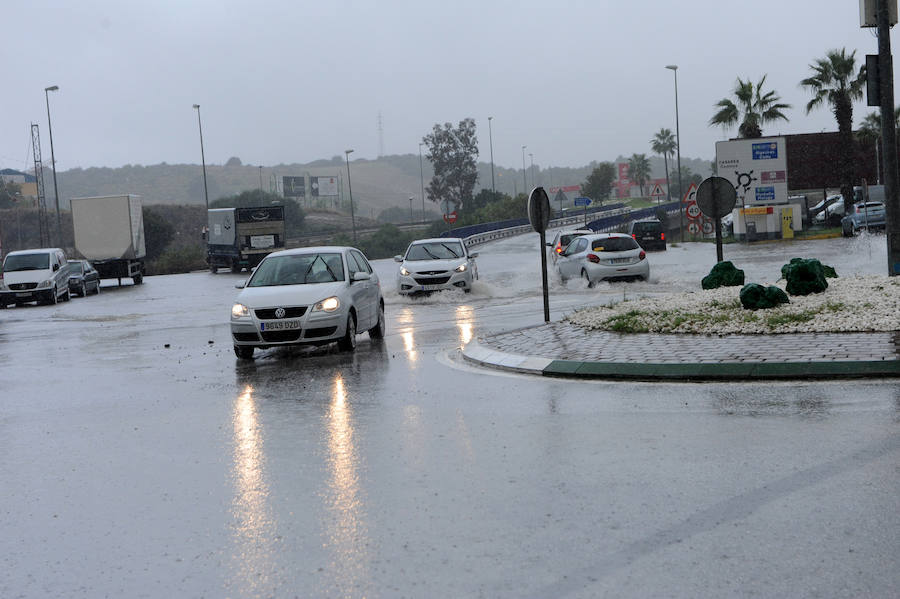 Calles anegadas en Estepona