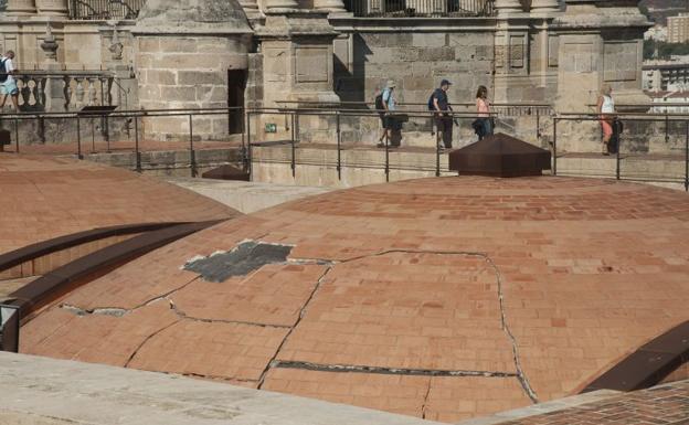 Aspecto que presenta en la actualidad la cubierta de la Catedral. 