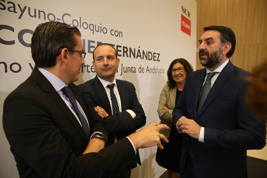 El consejero de Turismo y Deporte de la Junta de Andalucía, Francisco Javier Fernández, ha participado en un Foro SUR en el hotel NH Málaga