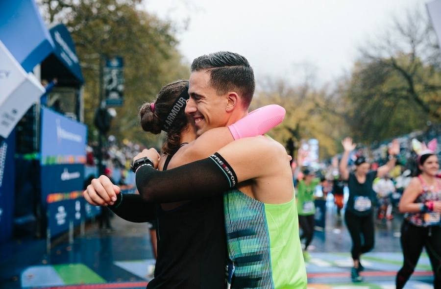 Fotos: Así pidió matrimonio a su novia tras correr la Maratón de Nueva York