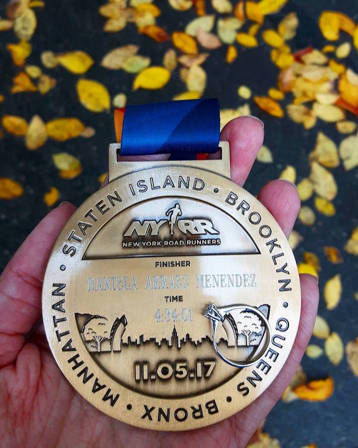 Fotos: Así pidió matrimonio a su novia tras correr la Maratón de Nueva York