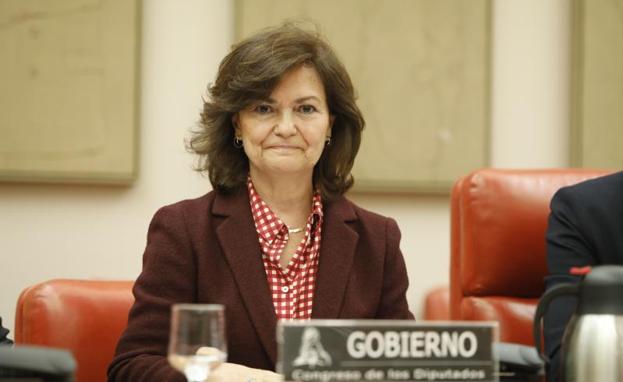La vicepresidenta del gobierno Carmen Calvo