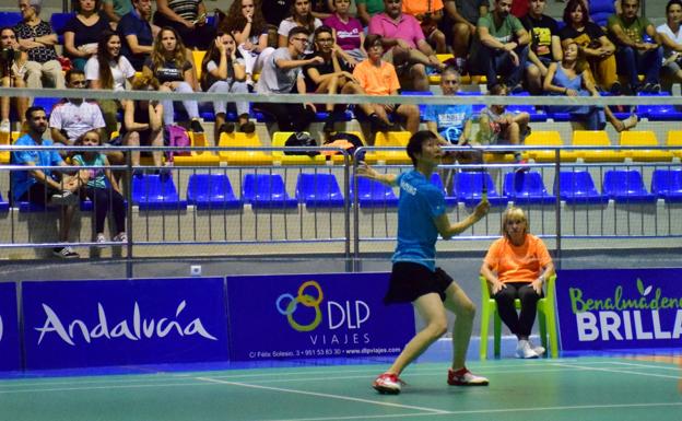 La jugadora Ye Zhaoying, afincada recientemente en Mijas, durante un partido.