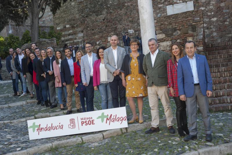 El acto del cabeza de lista del PSOE por Málaga para los comicios andaluces ha tenido lugar en calle Alcazabilla