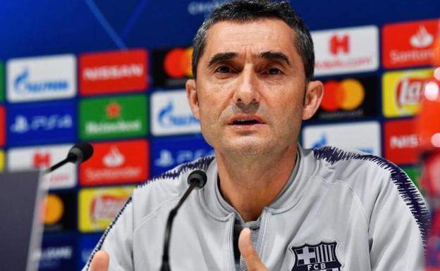 Ernesto Valverde en rueda de prensa