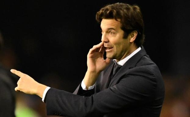 Santiago Solari, durante el partido ante el Celta. 