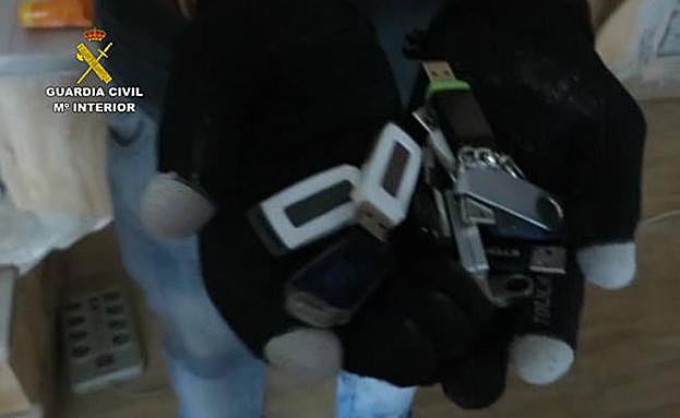 Detalle de los objetos requisados durante la operación. 