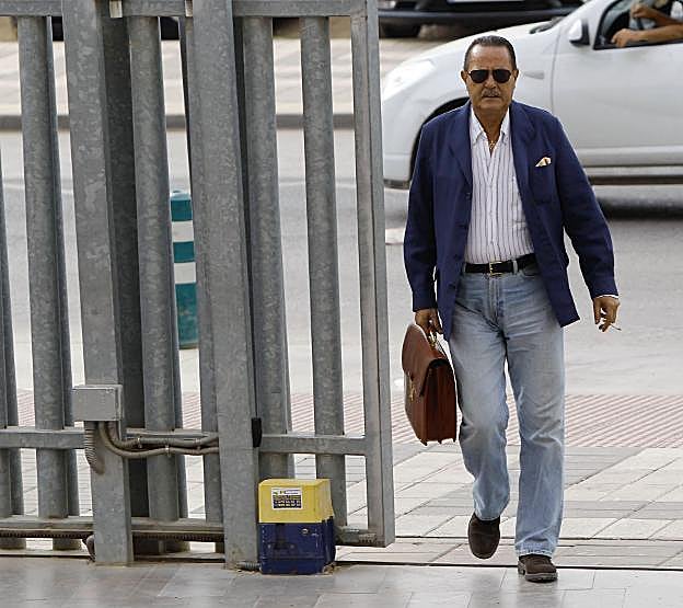 Julián Muñoz, en la Ciudad de la Justicia. 