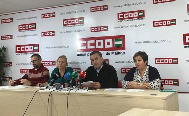 Cubillo, Laguna, Perles y Rodríguez, ayer en rueda de prensa. 