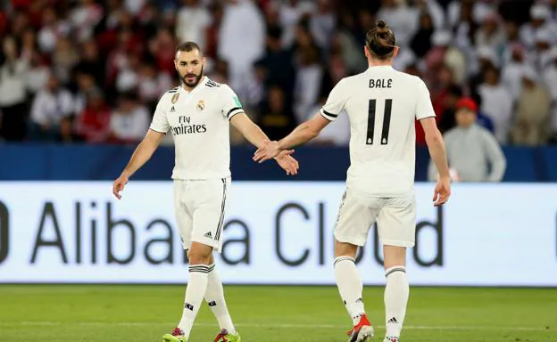 Benzema y Bale, durante un partido del Mundial de Clubes.
