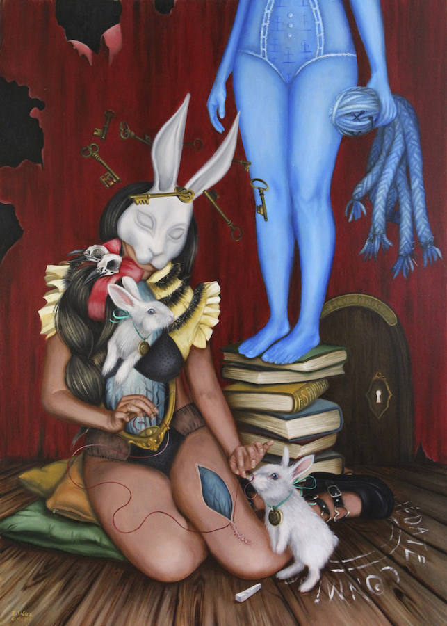 La artista malagueña estrena en San Telmo una muestra con una docena de obras cargadas de referencias literarias