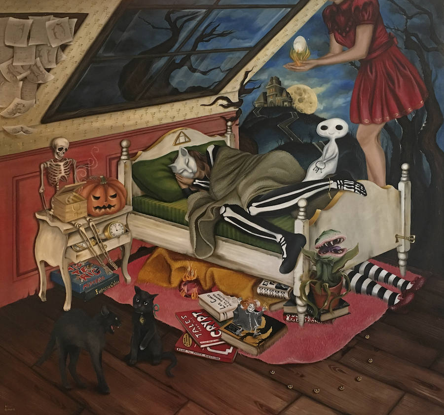 La artista malagueña estrena en San Telmo una muestra con una docena de obras cargadas de referencias literarias