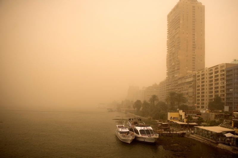 El suceso ha dejado unas imágenes muy llamativas en la capital egipcia