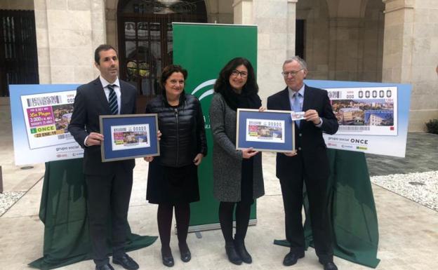 Presentación del cupón con la imagen del Museo de Málaga.