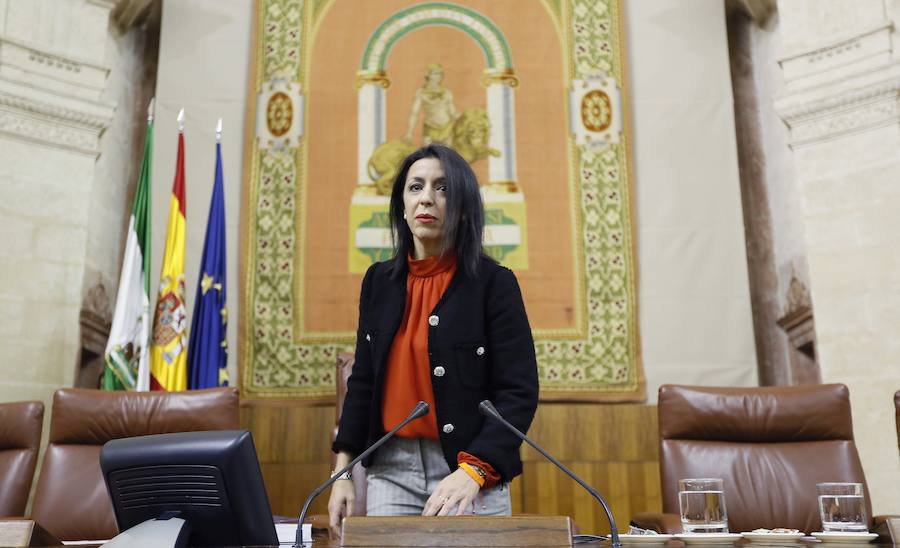 Intervención de la presidenta del Parlamento en Andalucía, Marta Bosquet,