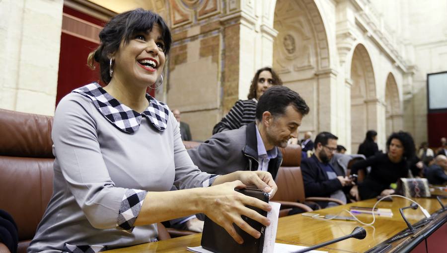 Teresa Rodríguez durante su turno de intervención.