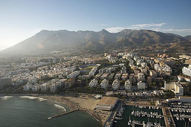 Vista aérea de Marbella. 