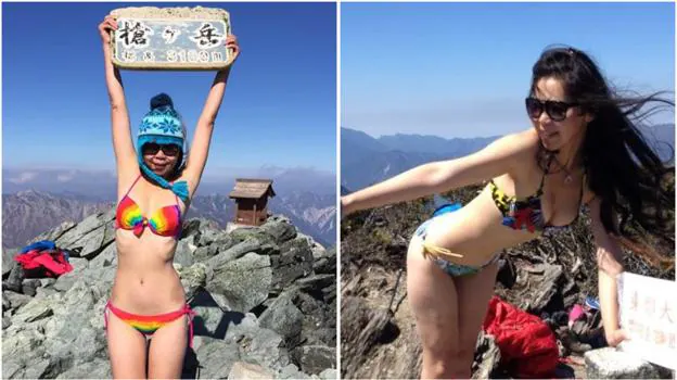Gigi Wu tenía mucho éxito en las redes sociales con sus fotos en bikini en las cimas.
