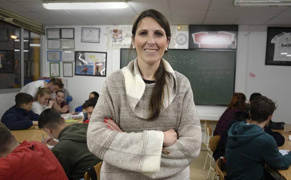 Mercedes García Paine, en una de las aulas. 