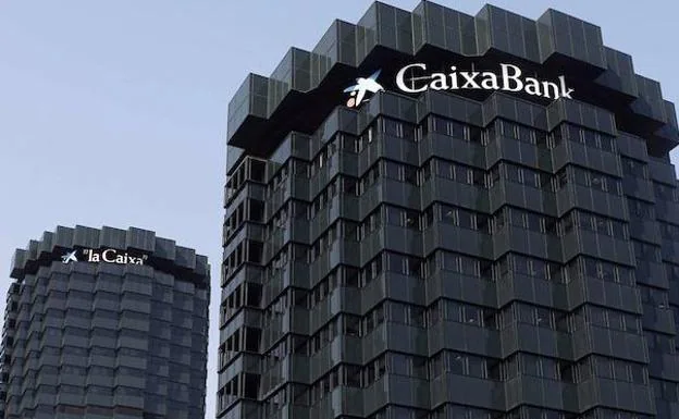 Vista de la sede de Caixabank en Barcelona. 