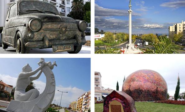 Un rinoceronte, una familia de elefantes, una pirámide, estructuras metálicas de lo más diverso y hasta un homenaje al Seat 600. Estas son algunas de las rotondas más singulares y extravagantes que pueden encontrarse en la provincia de Málaga